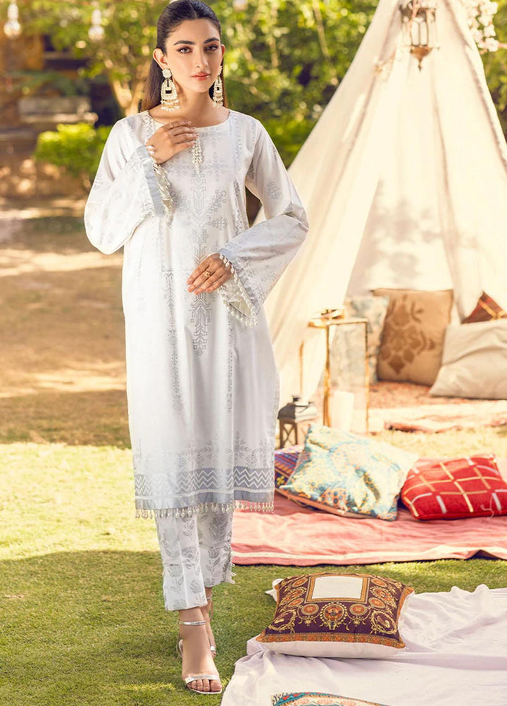 Salitex Embroidered Lawn Suits Unstitched 2 Piece ST22NEK R00011 - Summer Collection