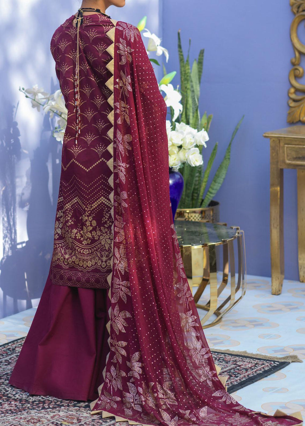Oznur Mukesh By Salitex Embroidered Lawn Suits Unstitched 3 Piece ST22-OM2 WK-00996AUT - Summer Collection