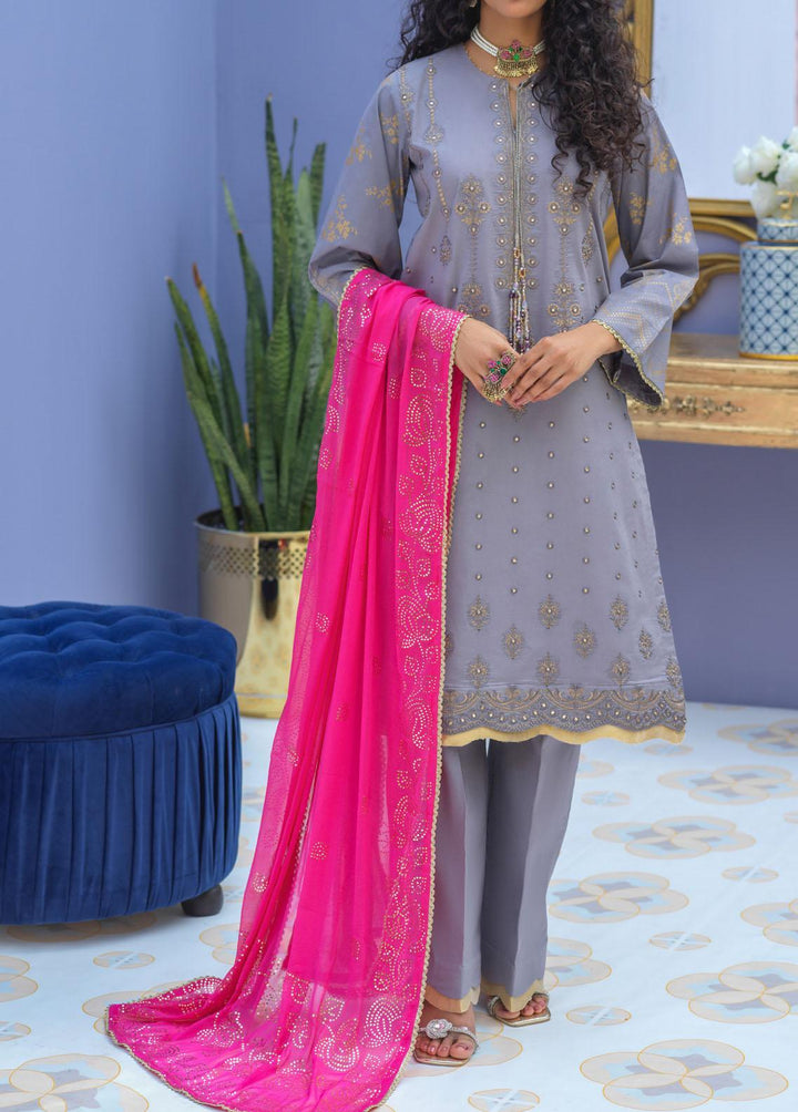 Oznur Mukesh By Salitex Embroidered Lawn Suits Unstitched 3 Piece ST22-OM2 WK-00996BUT - Summer Collection