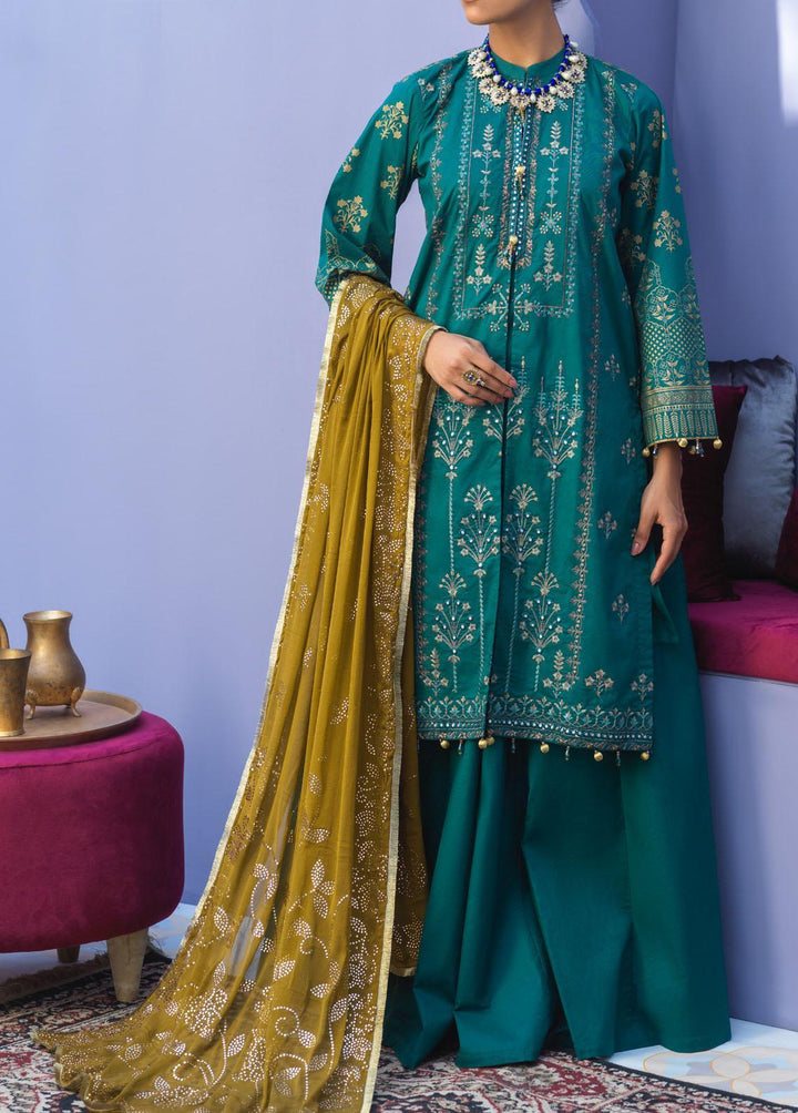 Oznur Mukesh By Salitex Embroidered Lawn Suits Unstitched 3 Piece ST22-OM2 WK-00997BUT - Summer Collection