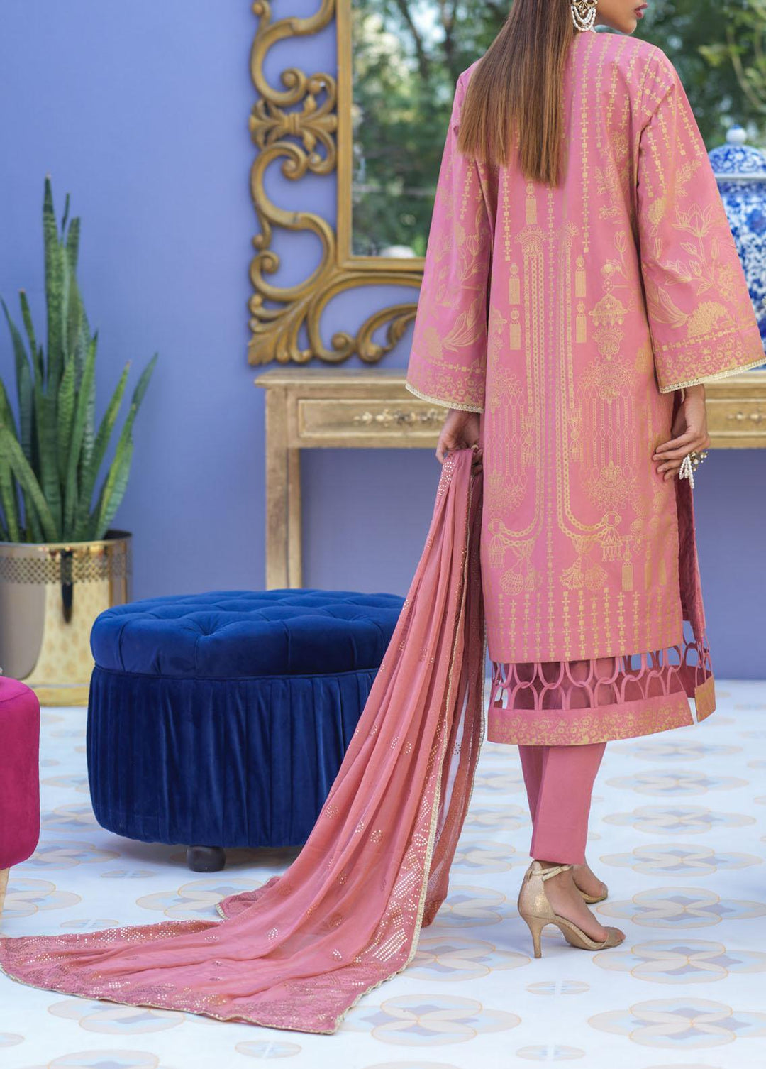 Oznur Mukesh By Salitex Embroidered Lawn Suits Unstitched 3 Piece ST22-OM2 WK-01000BUT - Summer Collection