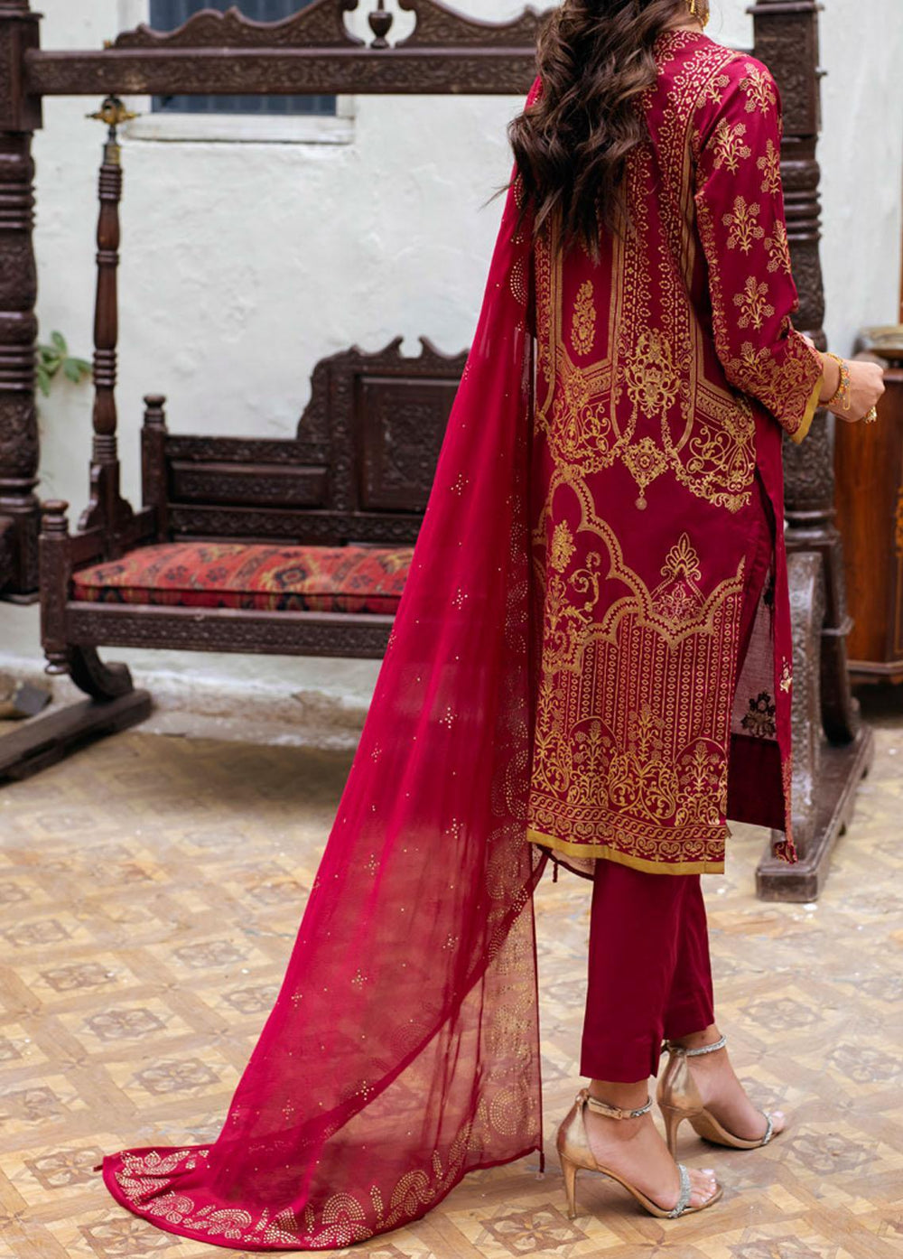 Oznur Mukesh By Salitex Embroidered Lawn Suits Unstitched 3 Piece ST22OM WK-00972UT - Summer Collection