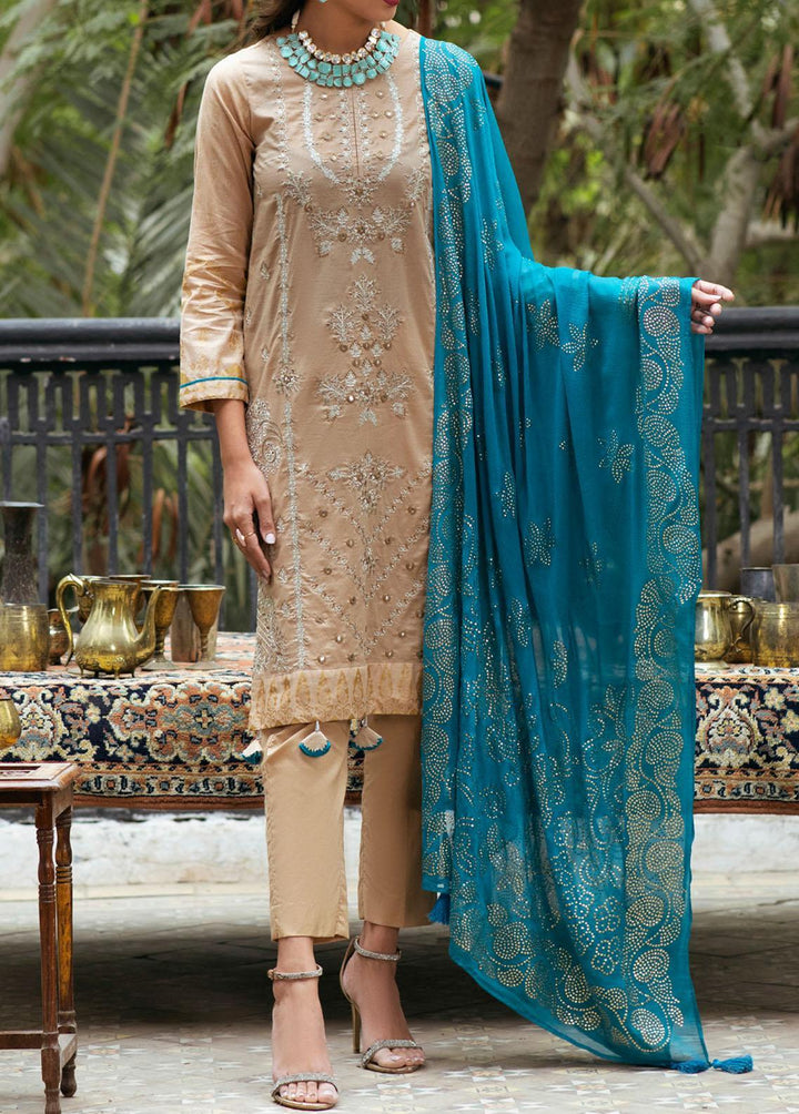 Oznur Mukesh By Salitex Embroidered Lawn Suits Unstitched 3 Piece ST22OM WK-00973UT - Summer Collection