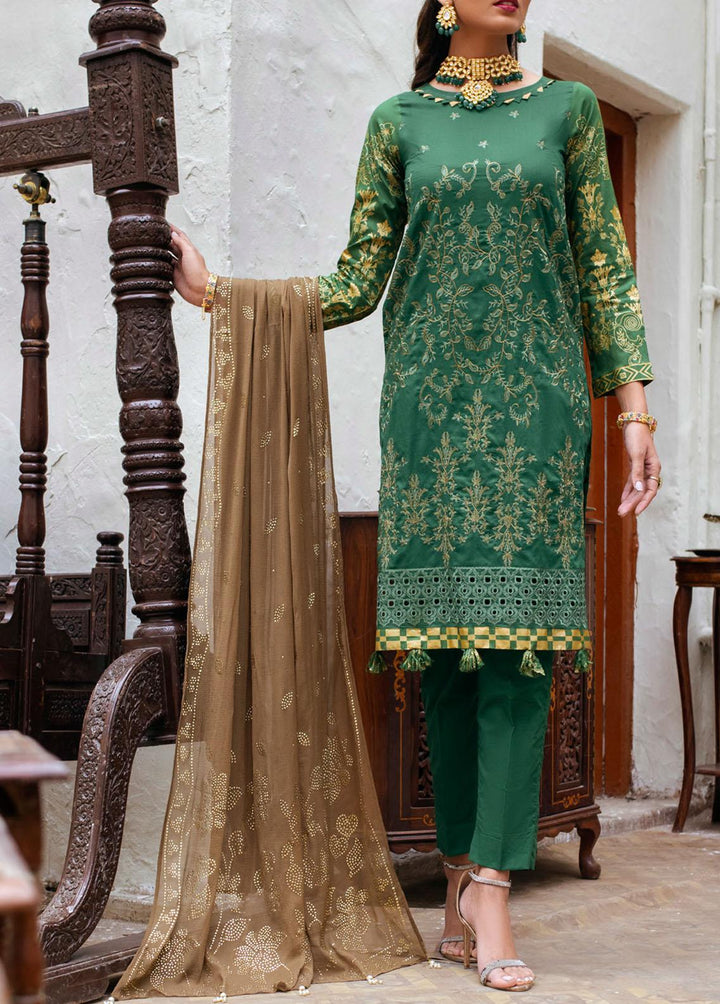 Oznur Mukesh By Salitex Embroidered Lawn Suits Unstitched 3 Piece ST22OM WK-00976UT - Summer Collection