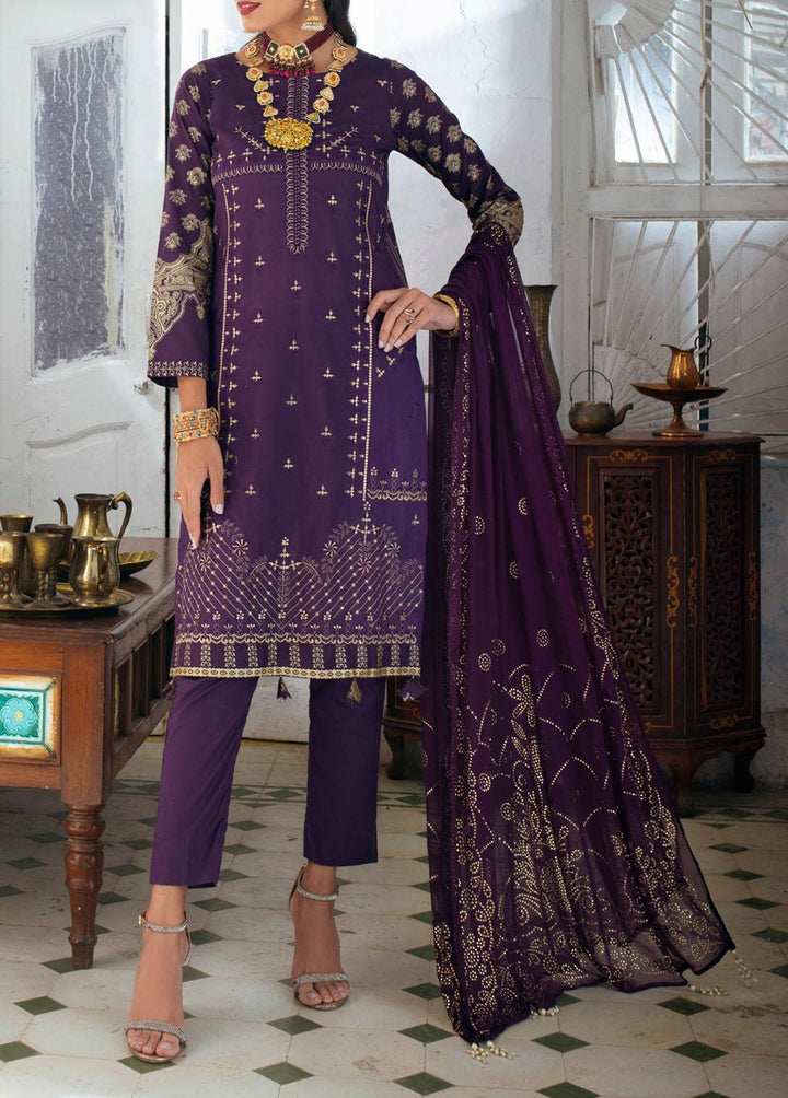 Oznur Mukesh By Salitex Embroidered Lawn Suits Unstitched 3 Piece ST22OM WK-00980UT - Summer Collection