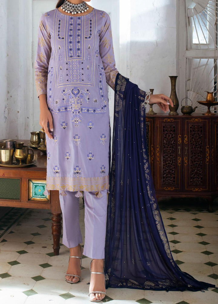 Oznur Mukesh By Salitex Embroidered Lawn Suits Unstitched 3 Piece ST22OM WK-00982UT - Summer Collection