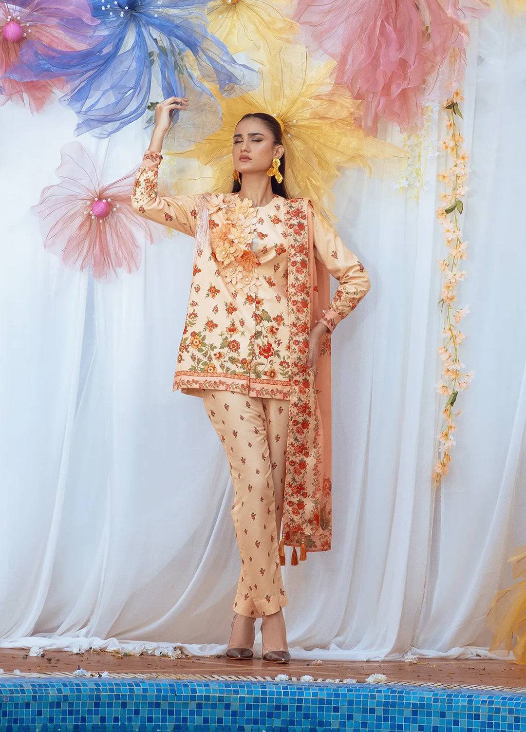 Salitex Printed Lawn Suits Unstitched 3 Piece SUNS24ASI002UT - Summer Collection