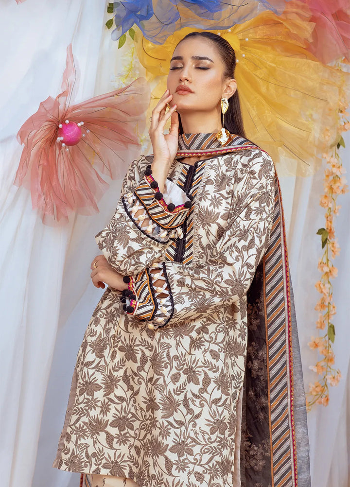 Salitex Printed Lawn Suits Unstitched 3 Piece SUNS24ASI007UT - Summer Collection