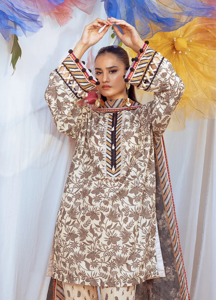 Salitex Printed Lawn Suits Unstitched 3 Piece SUNS24ASI007UT - Summer Collection