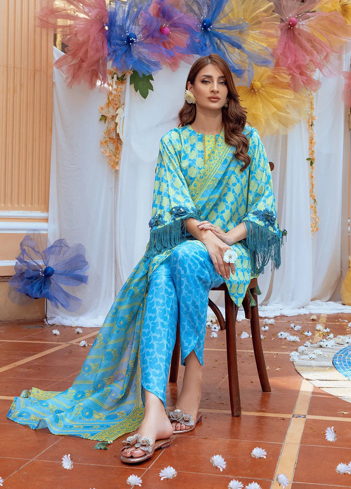 Salitex Printed Lawn Suits Unstitched 3 Piece SUNS24ASI008UT - Summer Collection