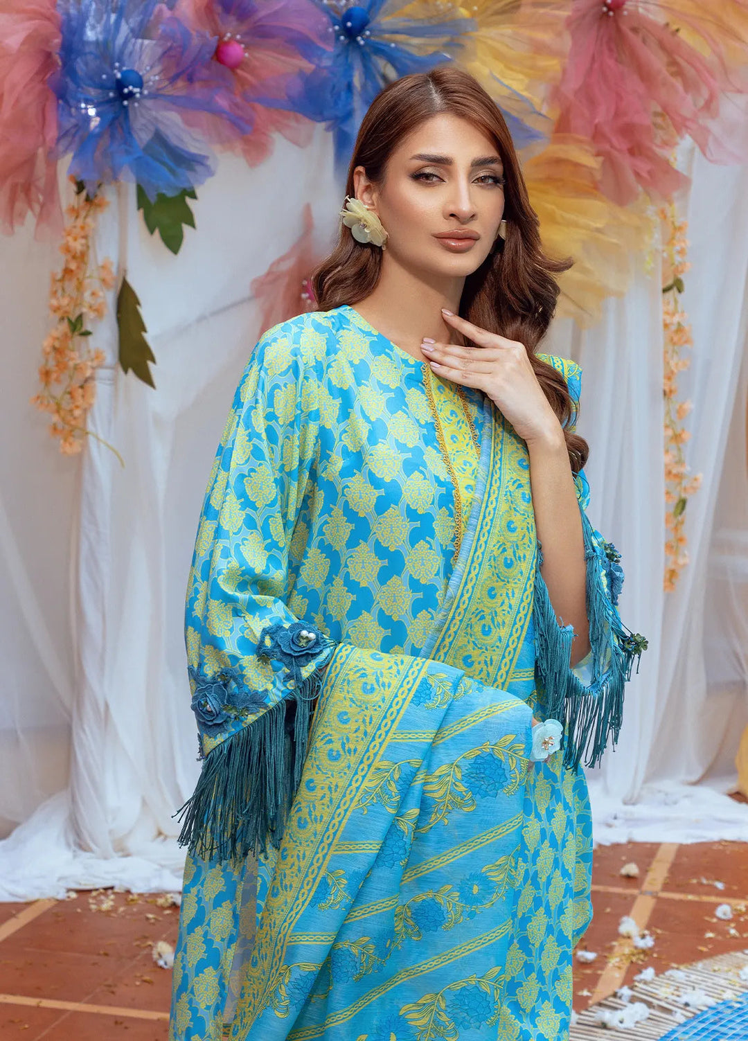 Salitex Printed Lawn Suits Unstitched 3 Piece SUNS24ASI008UT - Summer Collection
