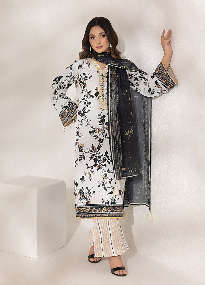 Salitex Printed Lawn Silk Suits Unstitched 3 Piece SUNS7ASI287UT - Summer Collection