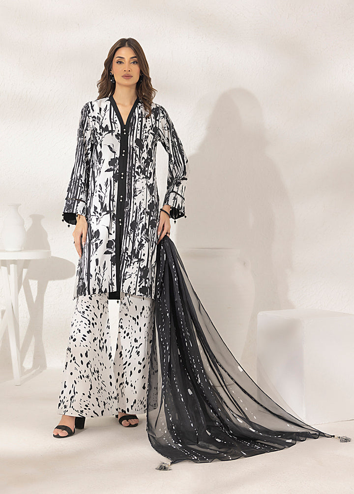 Salitex Printed Lawn Silk Suits Unstitched 3 Piece SUNS7ASI288UT - Summer Collection