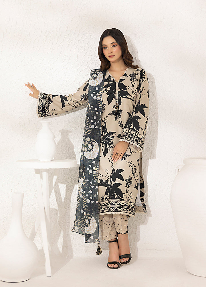 Salitex Printed Lawn Silk Suits Unstitched 3 Piece SUNS7ASI291UT - Summer Collection