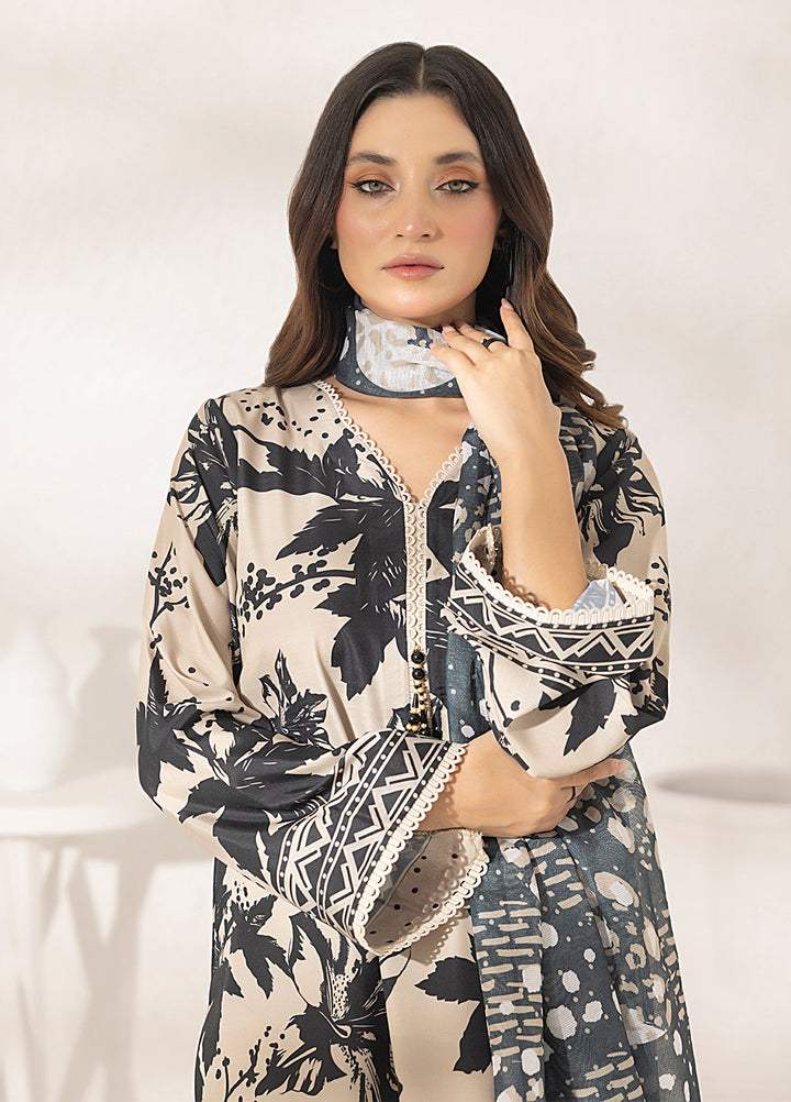 Salitex Printed Lawn Silk Suits Unstitched 3 Piece SUNS7ASI291UT - Summer Collection