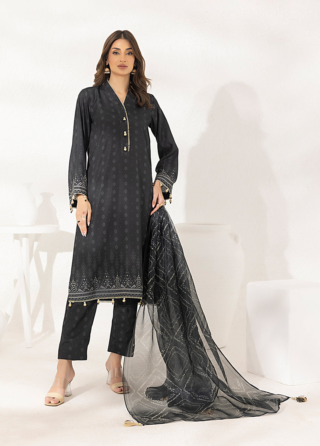 Salitex Printed Lawn Silk Suits Unstitched 3 Piece SUNS7ASI292UT - Summer Collection