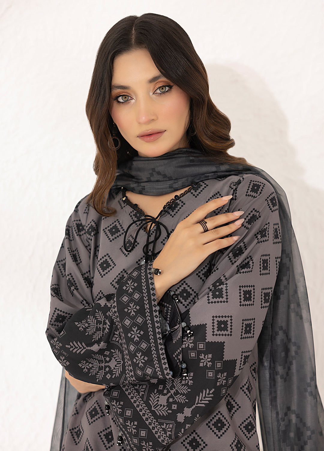 Salitex Printed Lawn Silk Suits Unstitched 3 Piece SUNS7ASI293UT - Summer Collection