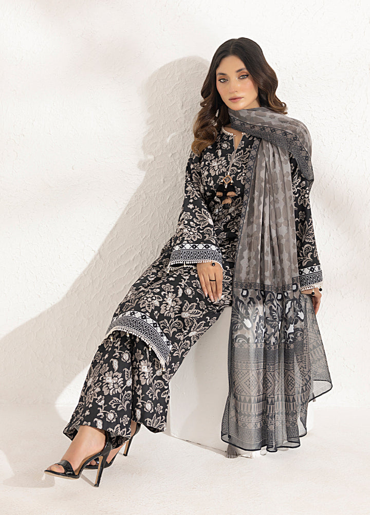 Salitex Printed Lawn Silk Suits Unstitched 3 Piece SUNS7ASI299UT - Summer Collection