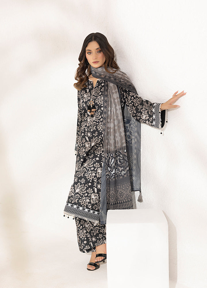 Salitex Printed Lawn Silk Suits Unstitched 3 Piece SUNS7ASI299UT - Summer Collection