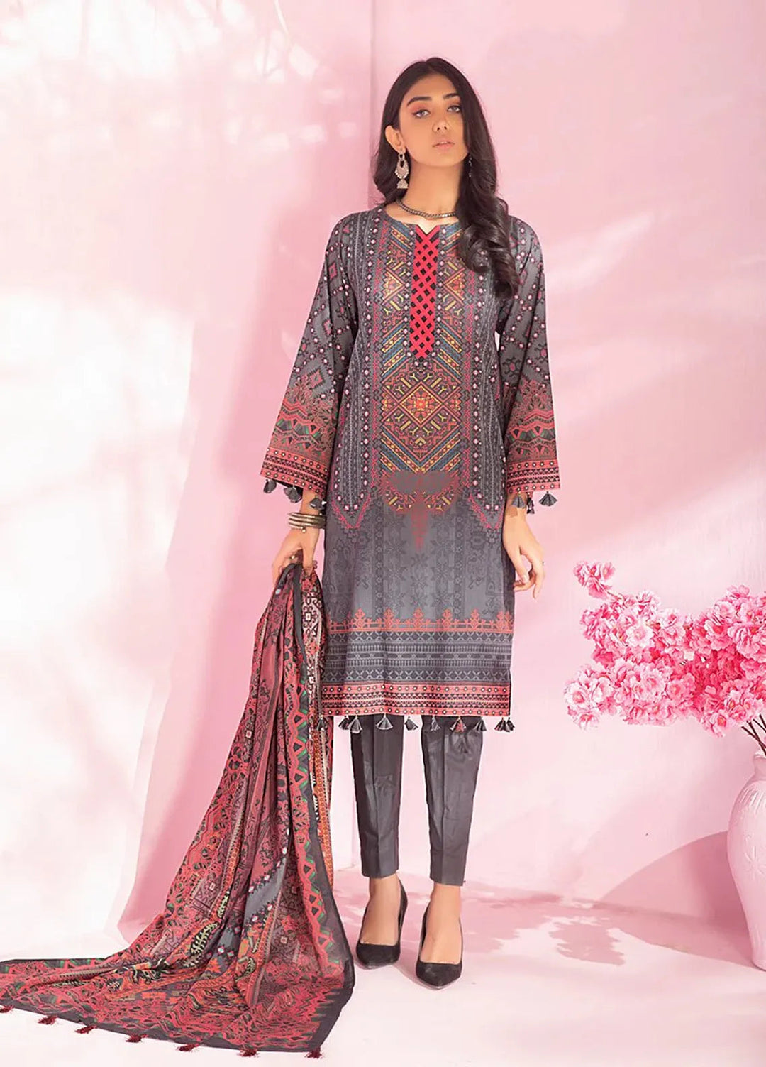 Salitex Printed Lawn Suits Unstitched 3 Piece IP-00068UT - Festive Collection
