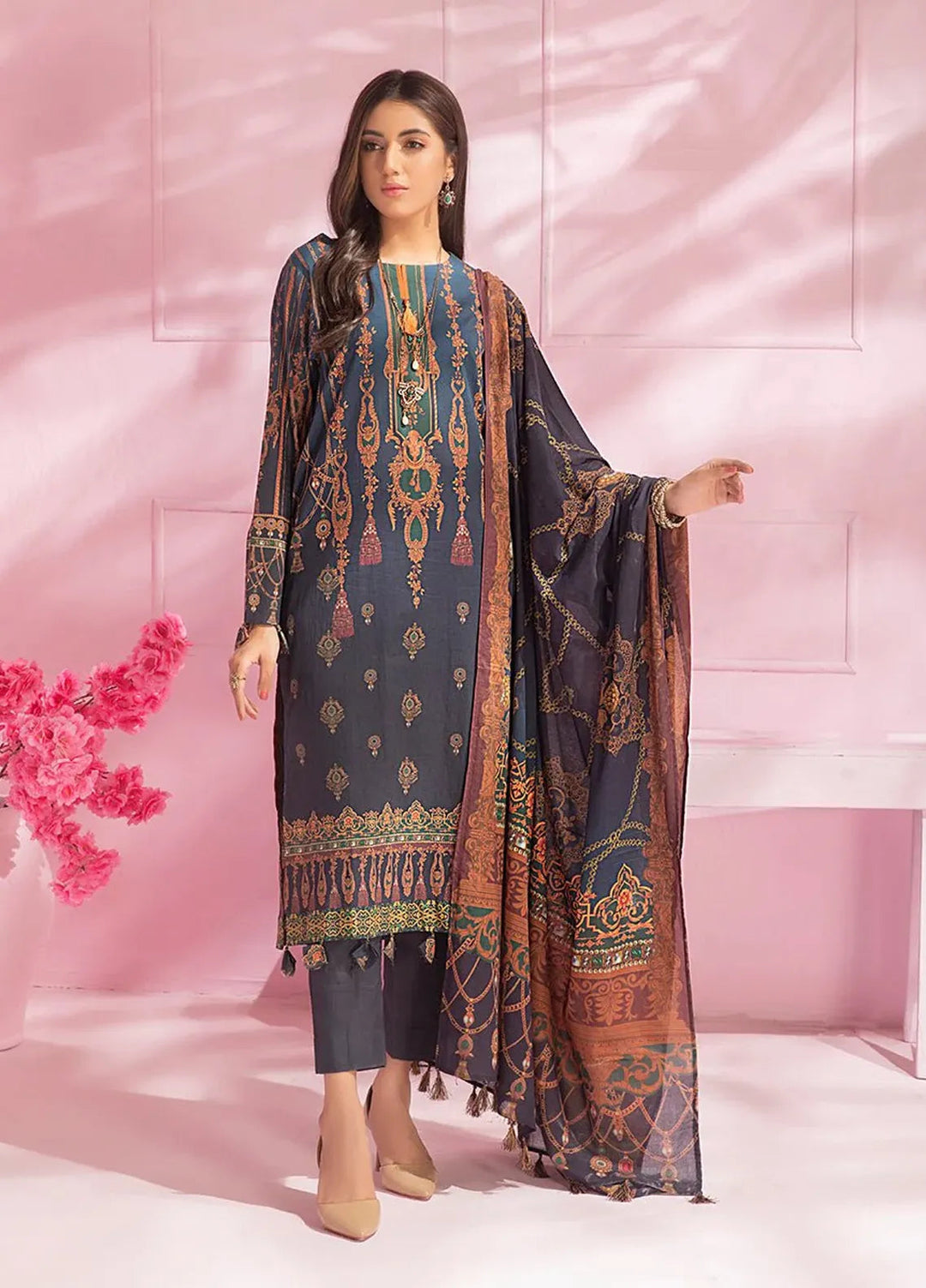 Salitex Printed Lawn Suits Unstitched 3 Piece IP-00071UT - Festive Collection