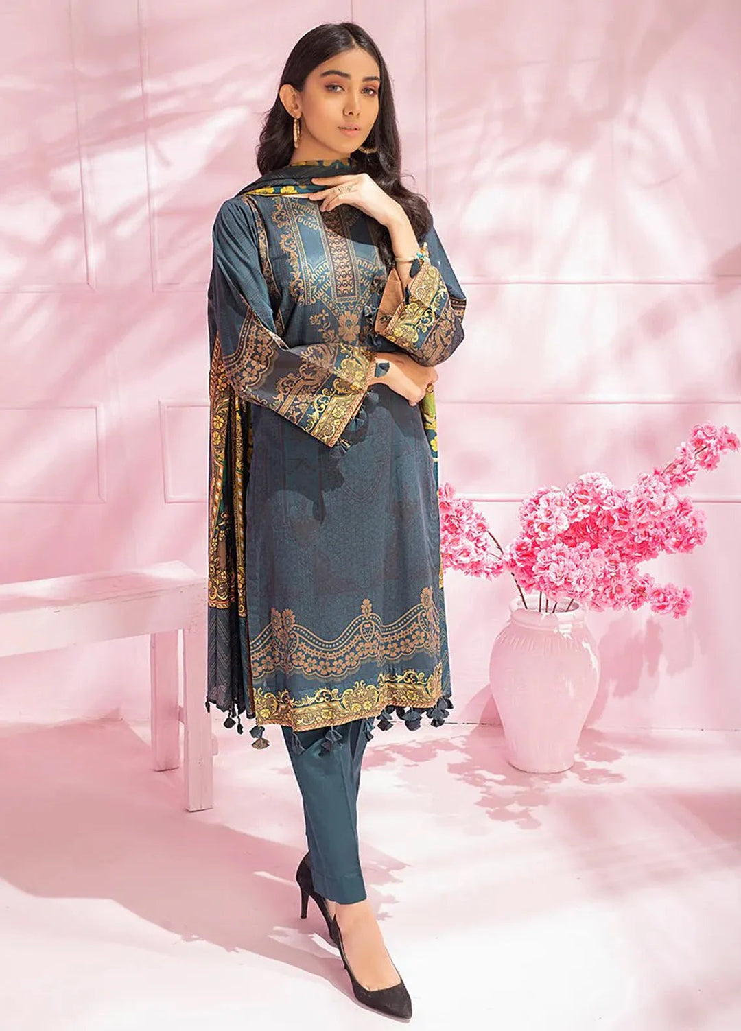 Salitex Printed Lawn Suits Unstitched 3 Piece IP-00077UT - Festive Collection