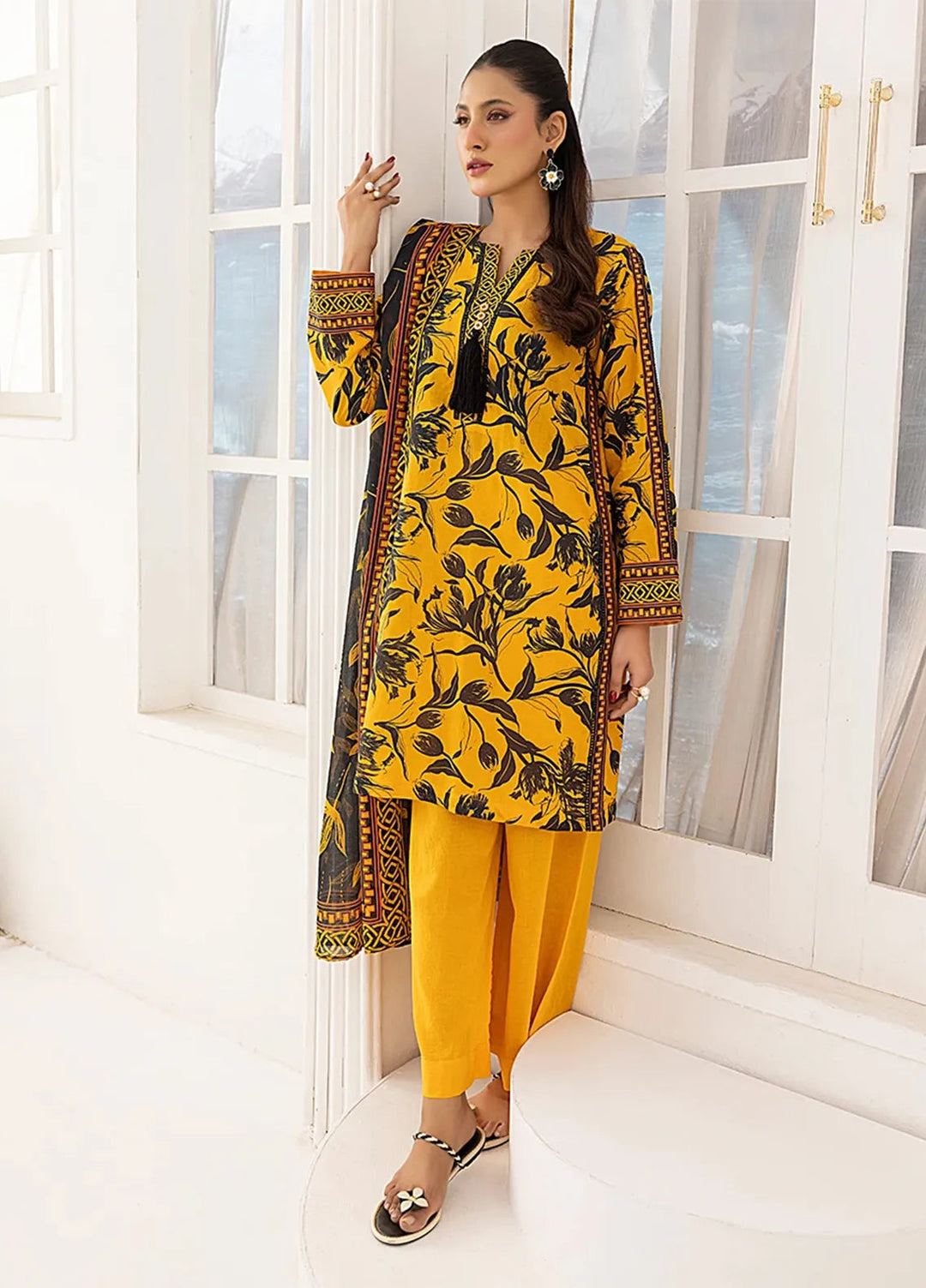 Salitex Printed Lawn Suits Unstitched 3 Piece SSW63UP061UT - Summer Collection