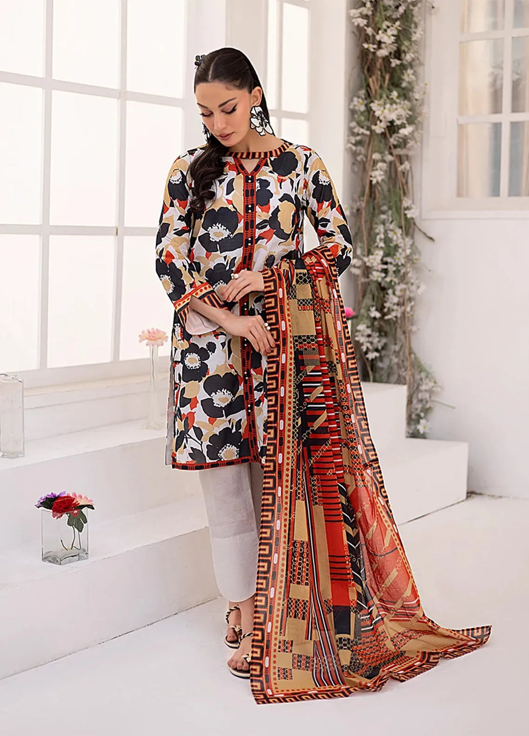 Salitex Printed Lawn Suits Unstitched 3 Piece SSW63UP063UT - Summer Collection