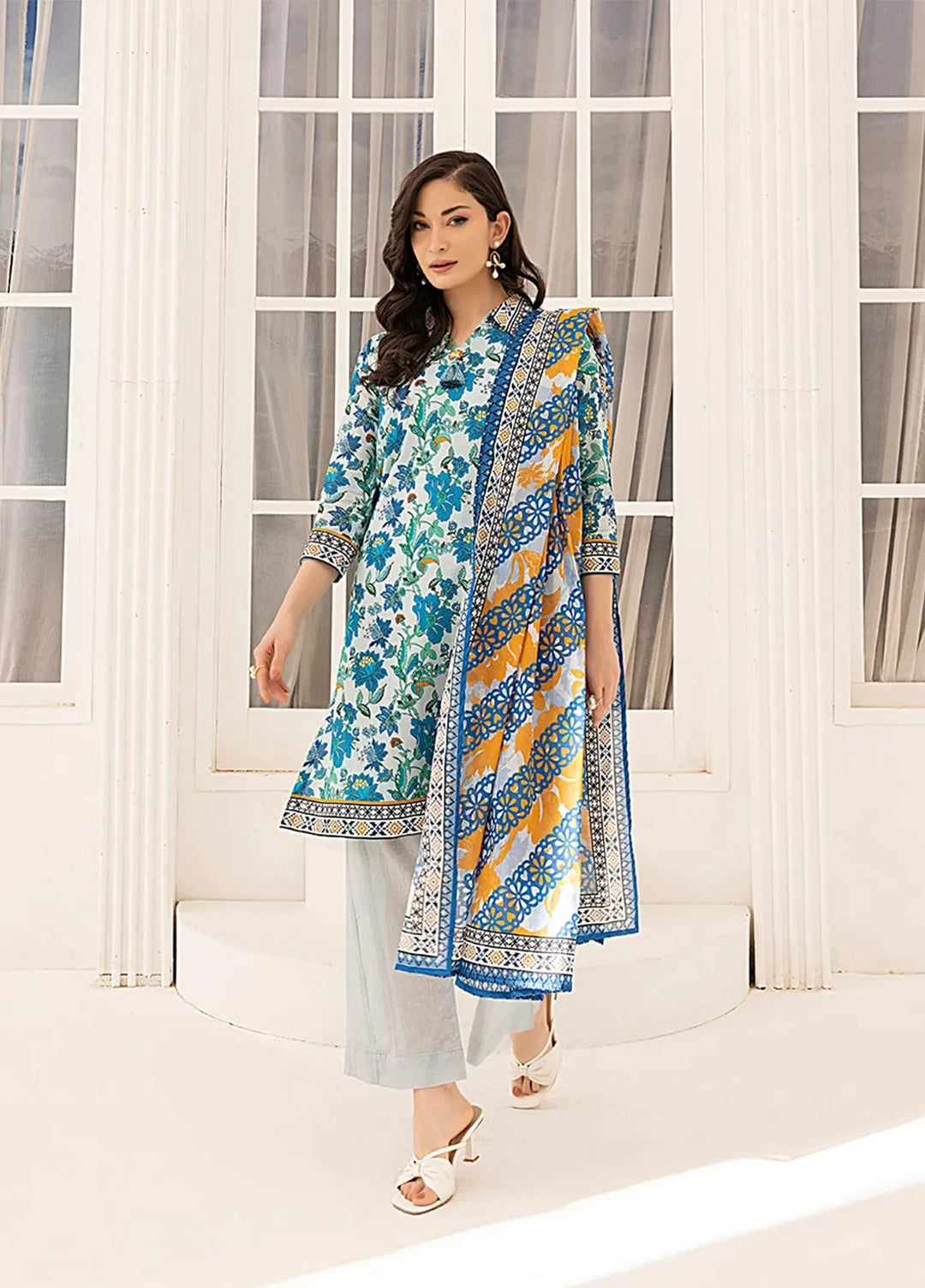 Salitex Printed Lawn Suits Unstitched 3 Piece SSW63UP072UT - Summer Collection