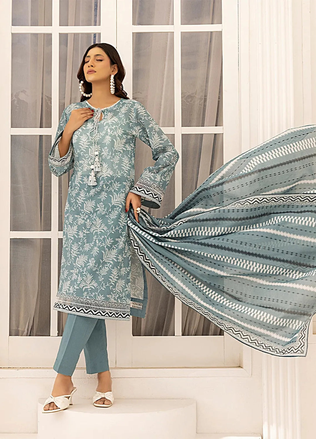 Salitex Printed Lawn Suits Unstitched 3 Piece SSW63UP075UT - Summer Collection