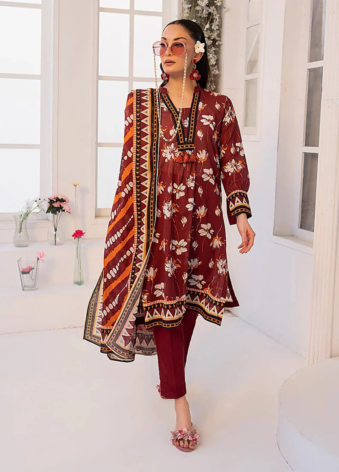 Salitex Printed Lawn Suits Unstitched 3 Piece SSW63UP083UT - Summer Collection