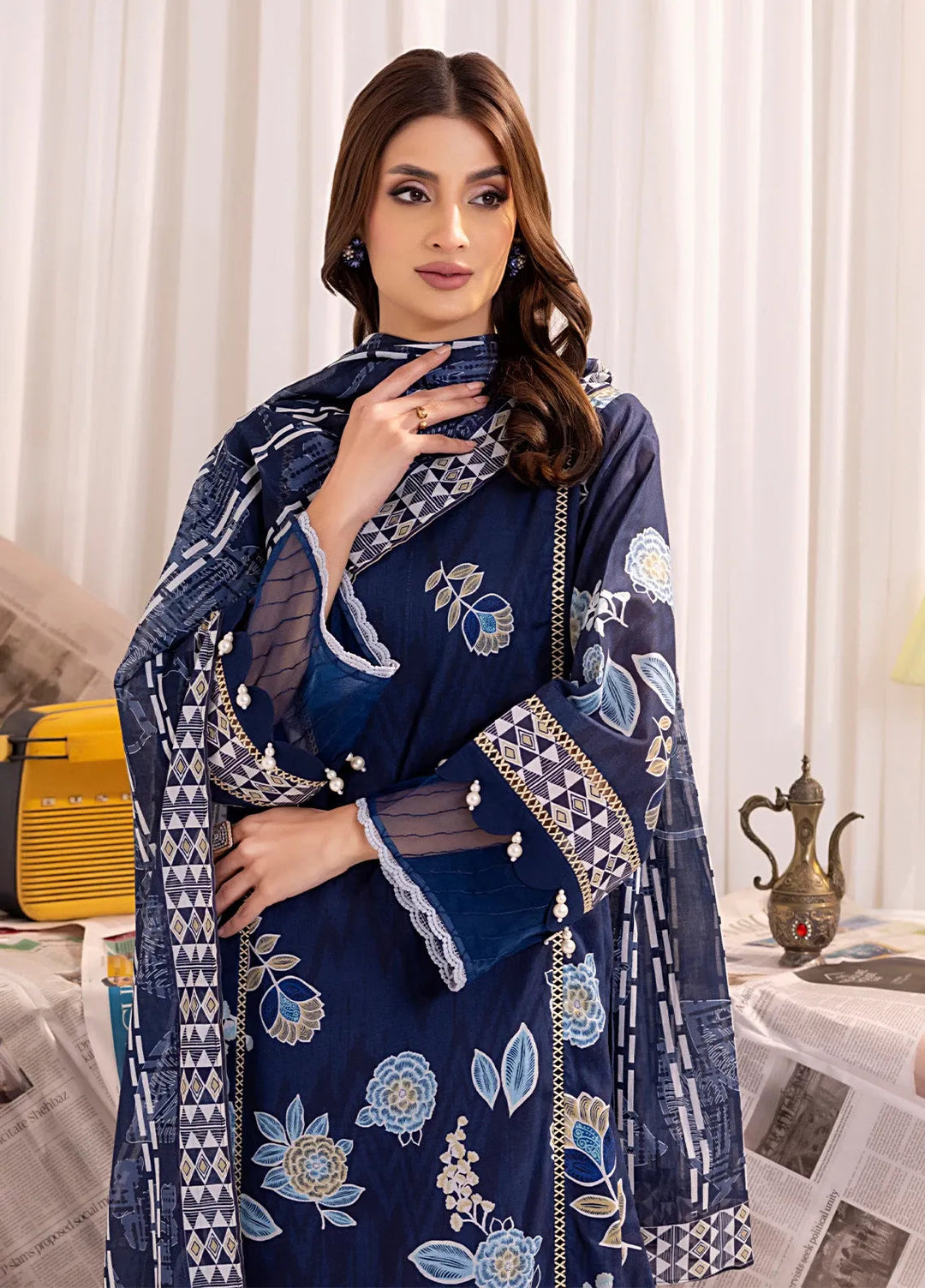 Salitex Printed Lawn Suits Unstitched 3 Piece SSW63UP133UT - Summer Collection