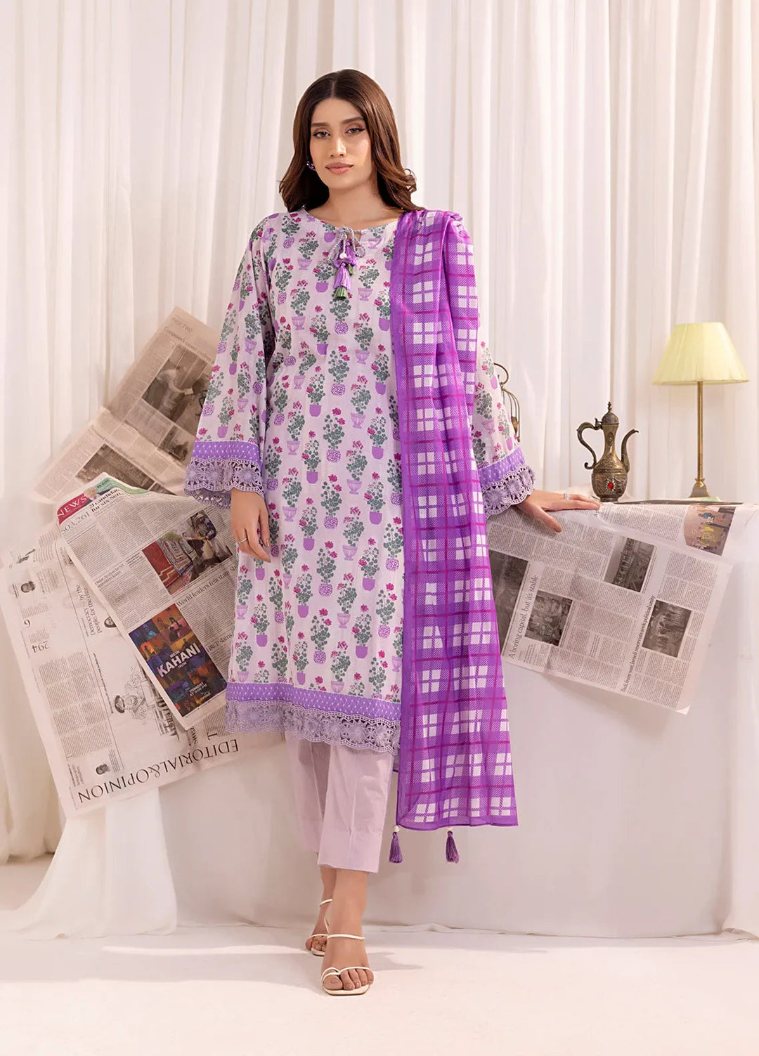 Salitex Printed Lawn Suits Unstitched 3 Piece SSW63UP144UT - Summer Collection