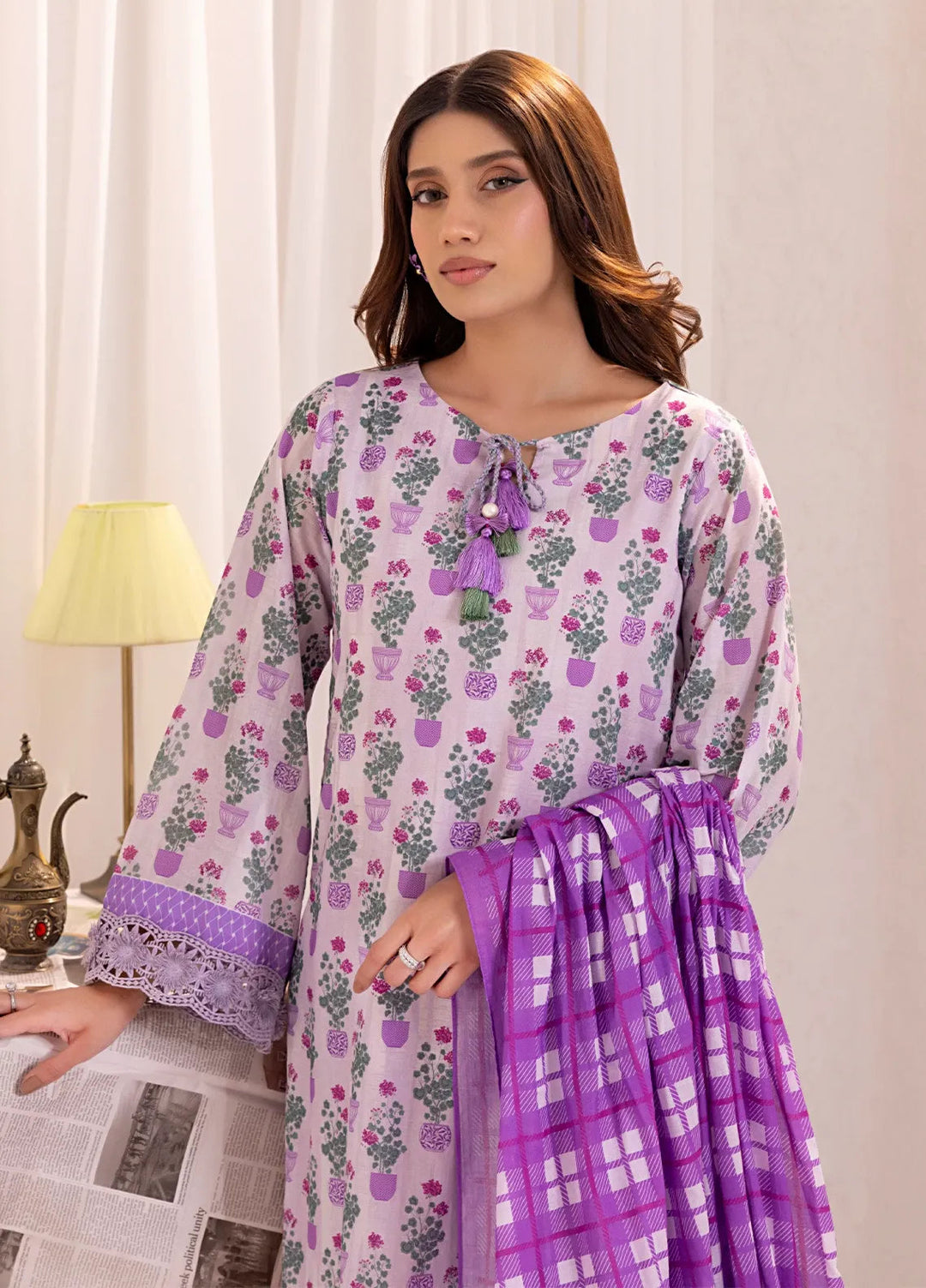 Salitex Printed Lawn Suits Unstitched 3 Piece SSW63UP144UT - Summer Collection