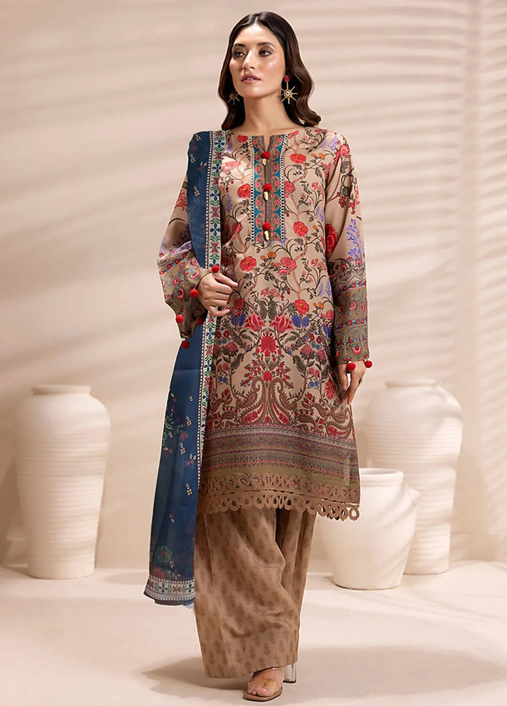 Salitex Printed Silk Lawn Suits Unstitched 3 Piece SUNS25ASI155UT - Summer Collection