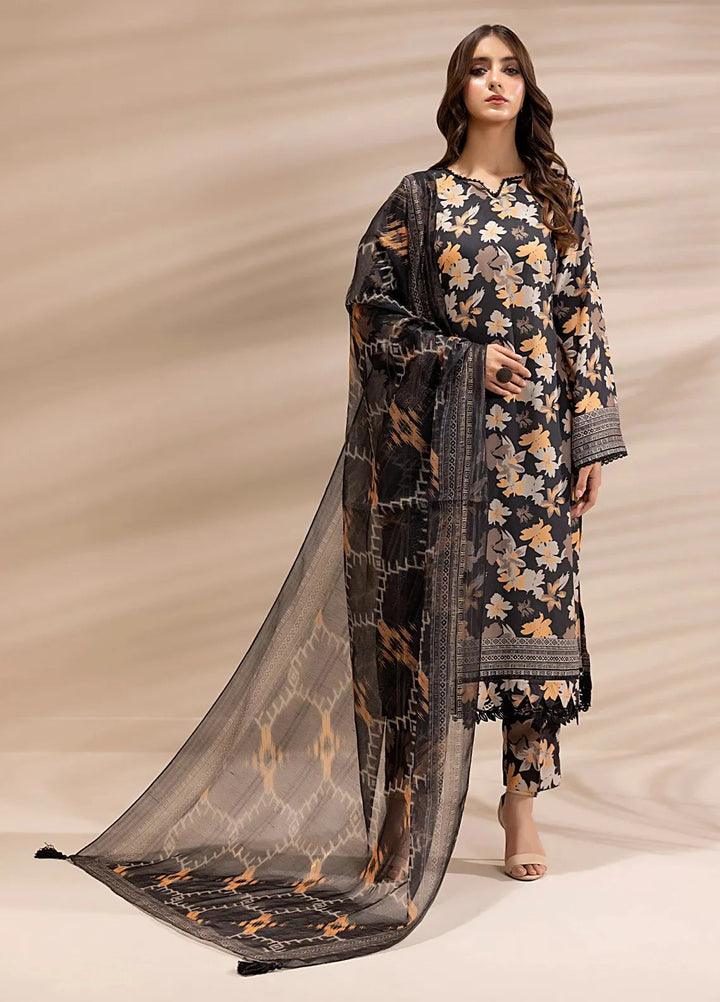 Salitex Printed Silk Lawn Suits Unstitched 3 Piece SUNS25ASI143UT - Summer Collection
