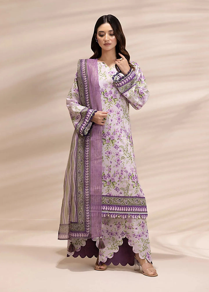 Salitex Printed Silk Lawn Suits Unstitched 3 Piece SUNS25ASI144UT - Summer Collection