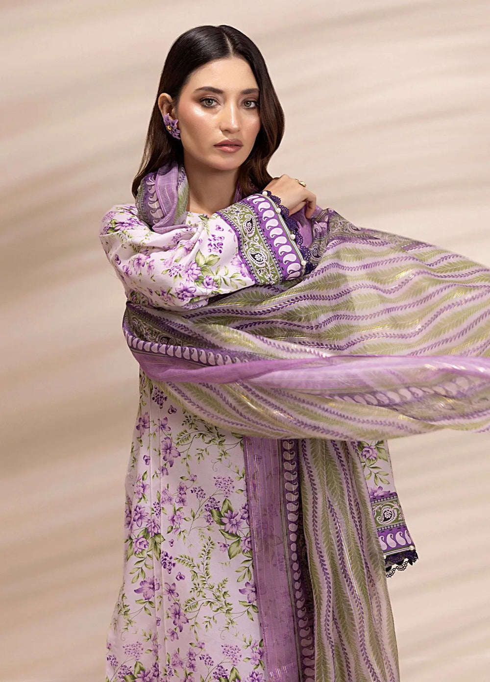 Salitex Printed Silk Lawn Suits Unstitched 3 Piece SUNS25ASI144UT - Summer Collection