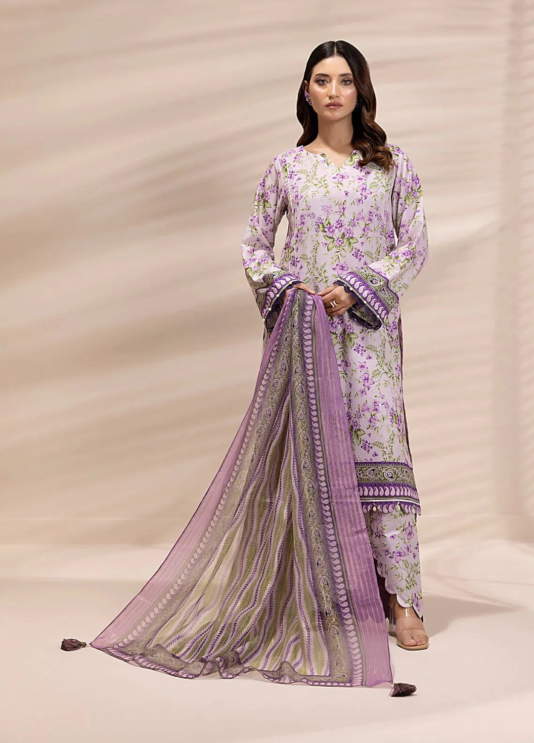 Salitex Printed Silk Lawn Suits Unstitched 3 Piece SUNS25ASI144UT - Summer Collection