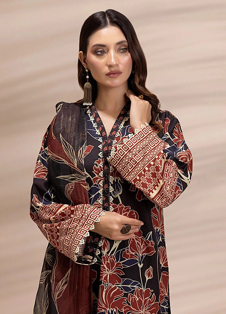 Salitex Printed Silk Lawn Suits Unstitched 3 Piece SUNS25ASI146UT - Summer Collection
