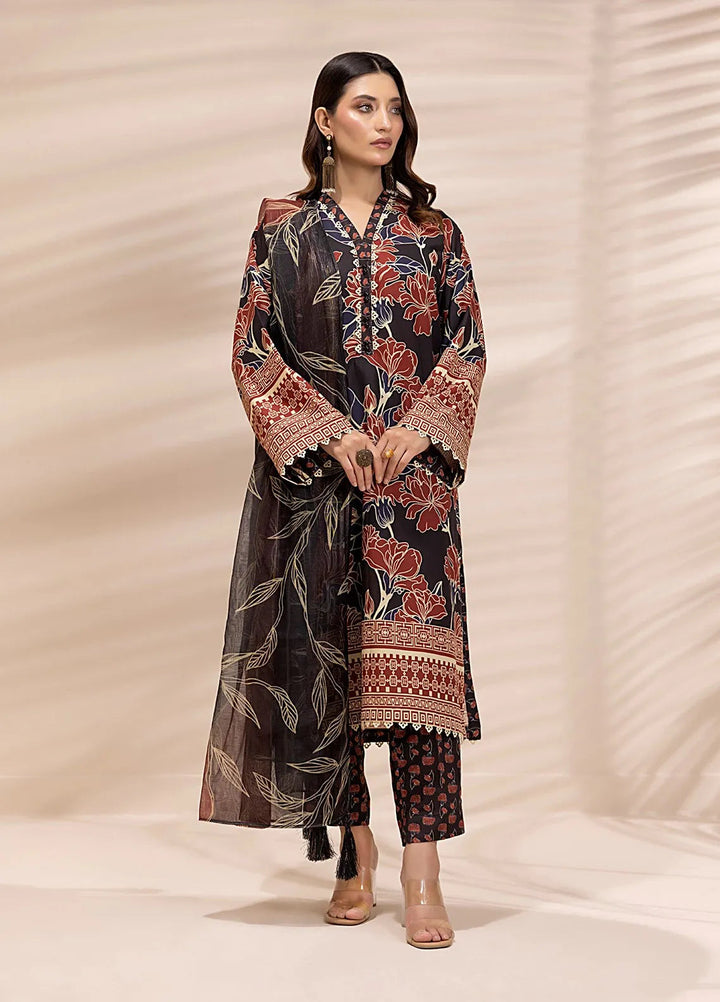 Salitex Printed Silk Lawn Suits Unstitched 3 Piece SUNS25ASI146UT - Summer Collection