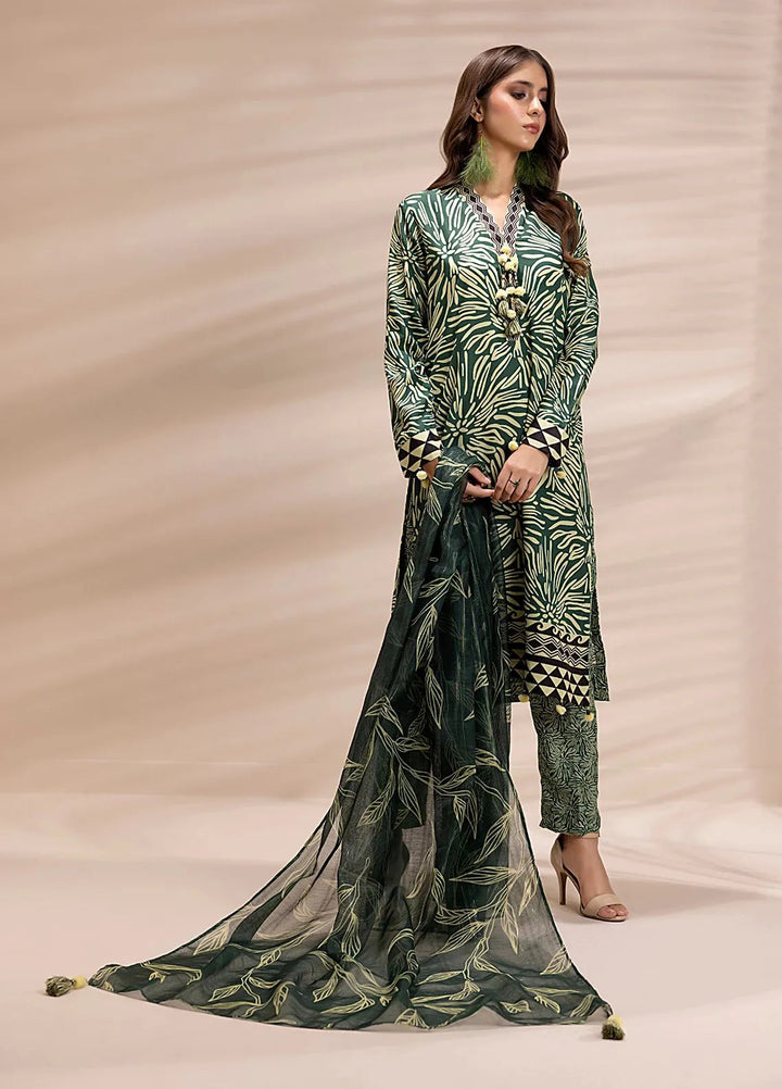 Salitex Printed Silk Lawn Suits Unstitched 3 Piece SUNS25ASI147UT - Summer Collection