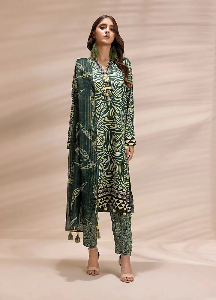 Salitex Printed Silk Lawn Suits Unstitched 3 Piece SUNS25ASI147UT - Summer Collection