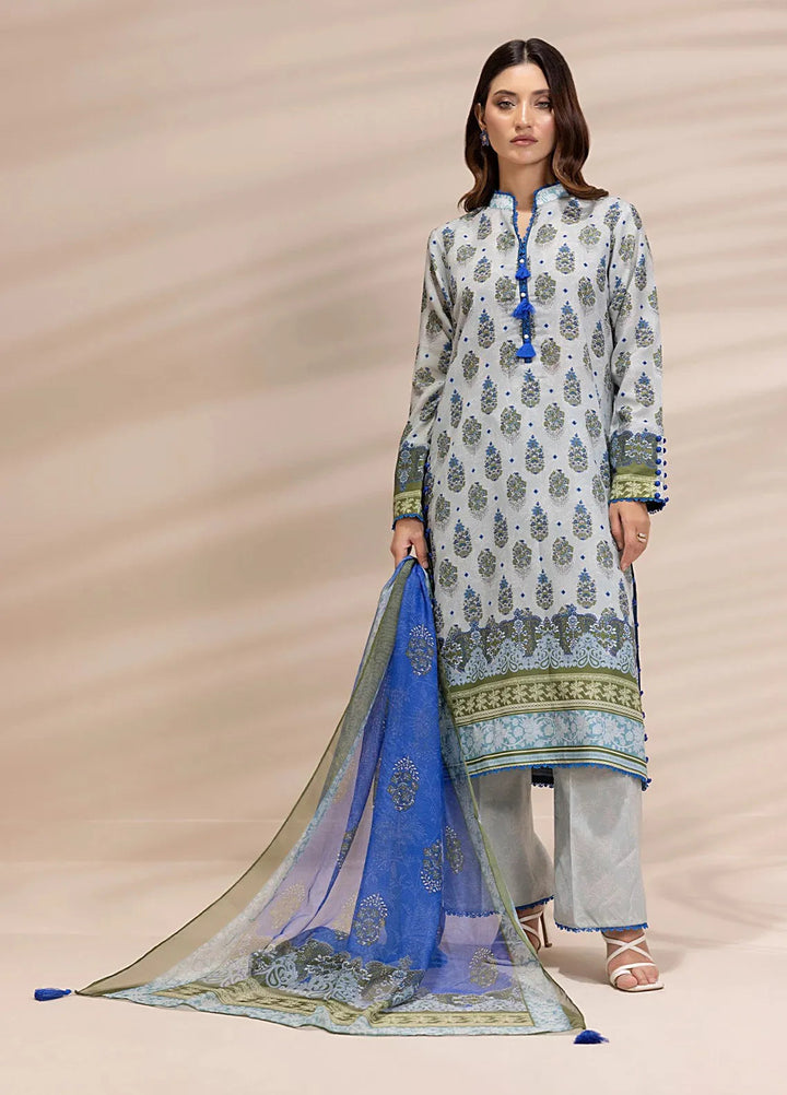 Salitex Printed Silk Lawn Suits Unstitched 3 Piece SUNS25ASI148UT - Summer Collection
