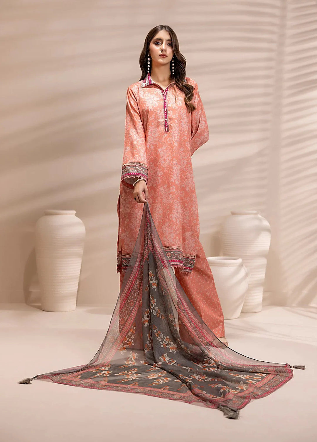 Salitex Printed Silk Lawn Suits Unstitched 3 Piece SUNS25ASI149UT - Summer Collection