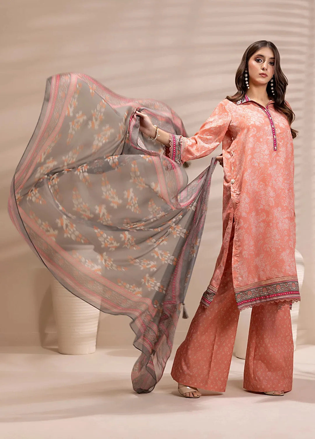 Salitex Printed Silk Lawn Suits Unstitched 3 Piece SUNS25ASI149UT - Summer Collection