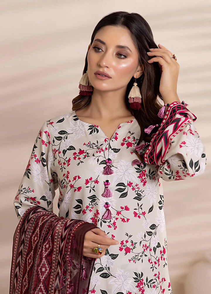 Salitex Printed Silk Lawn Suits Unstitched 3 Piece SUNS25ASI150UT - Summer Collection