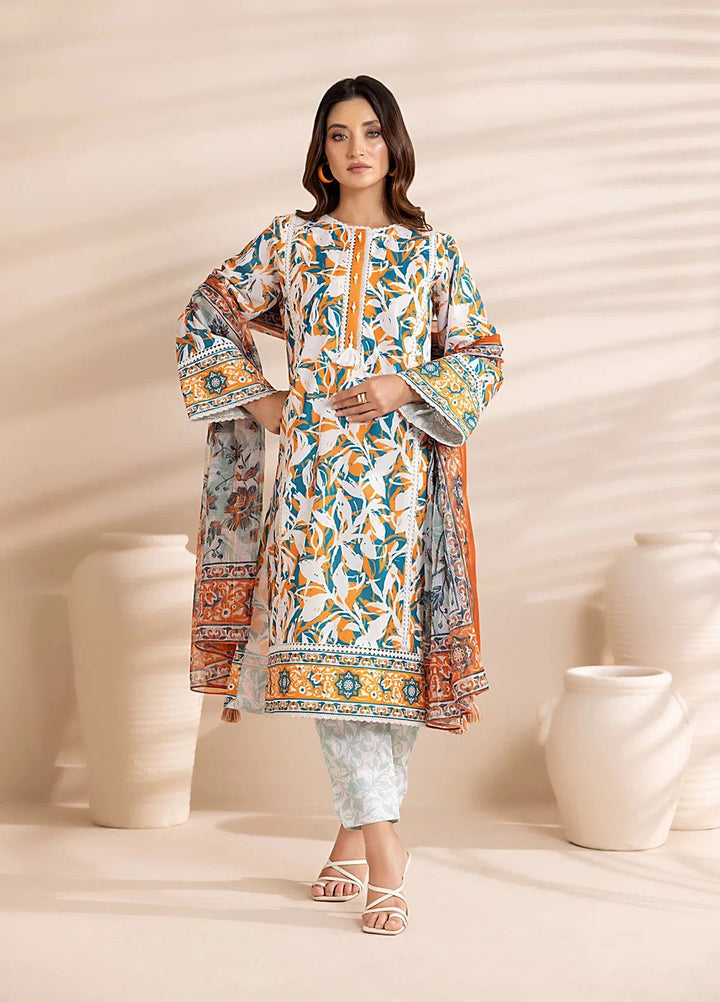 Salitex Printed Silk Lawn Suits Unstitched 3 Piece SUNS25ASI151UT - Summer Collection