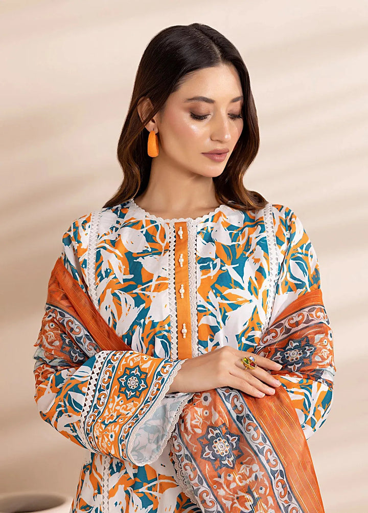 Salitex Printed Silk Lawn Suits Unstitched 3 Piece SUNS25ASI151UT - Summer Collection