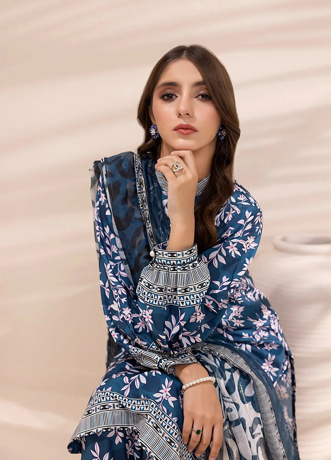 Salitex Printed Silk Lawn Suits Unstitched 3 Piece SUNS25ASI152UT - Summer Collection